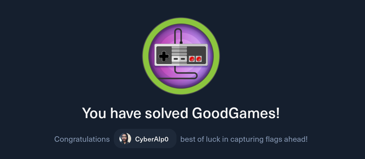 HTB Labs — Red Teaming Track— “GoodGames” Machine Walkthrough | By: CyberAlp0